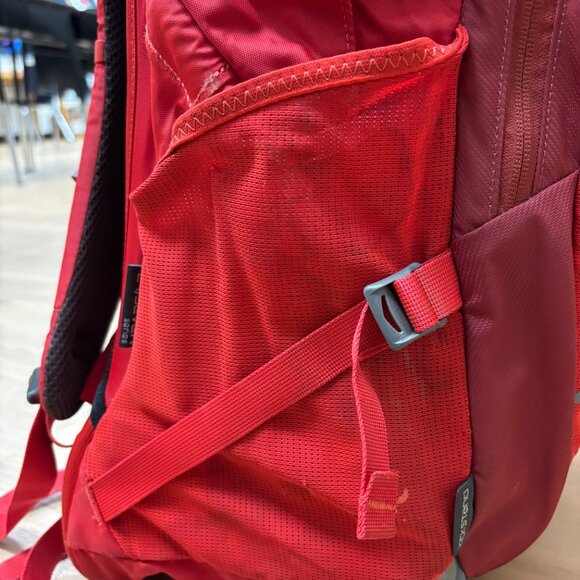 Osprey Pandion Red Hiking Travel Backpack Trampoline Venting Kickstand Bag 24/7 - Picture 5 of 12